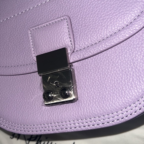 NEW 3.1 Phillip Lim - Pashli Pebbled Leather Saddle Lavender Bag - Picture 2 of 8